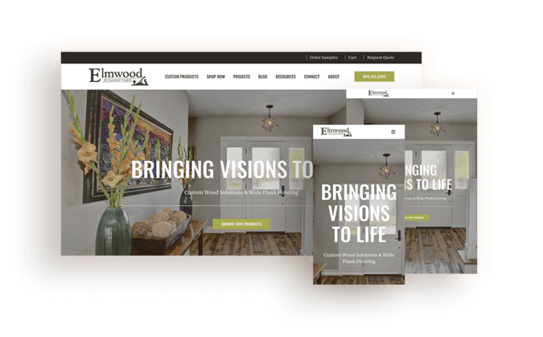 Elmwood Reclaimed Timber website