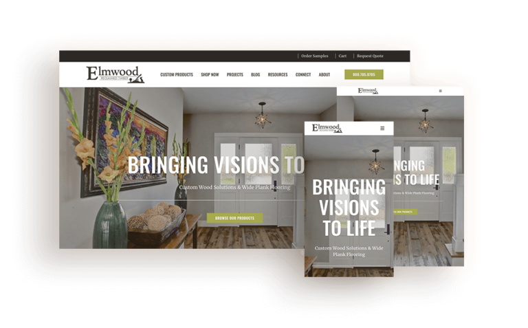 Elmwood Reclaimed Timber website